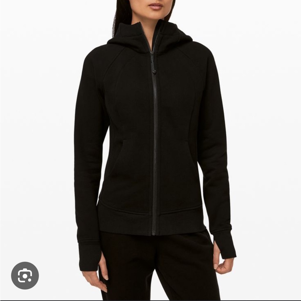 Size 8 Black lululemon Scuba Full-Zip Hoodie Sweatshirt Jacket